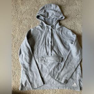 adidas 1/4 zip ribbed hoodie